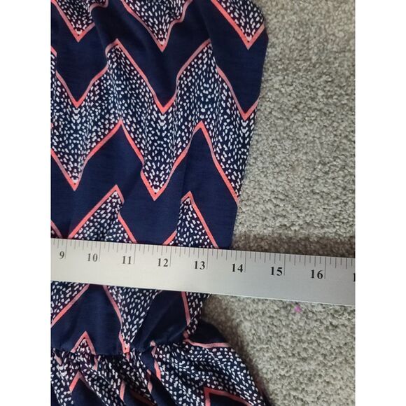 Womens Maxi Sundress XS Sleeveless Three Pink Hearts Trixxi Aztec Chevron Design - Picture 8 of 9